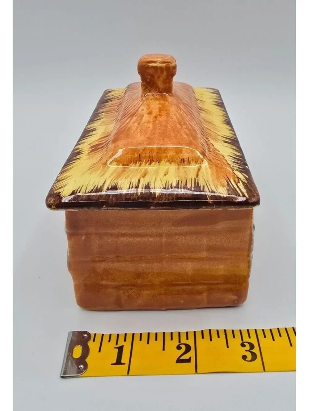 Vintage Price Kensington Cottage Ware Butter Dish Ye Olde Cottage England